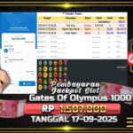 BUKTI JACKPOT SLOT GATES OF OLYMPUS 1000 TERPERCAYA DI INDONESIA TGL 17-09-2025