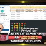 BUKTI JACKPOT SLOT GATES OF OLYMPUS 1000 TERPERCAYA DI INDONESIA TGL 04-10-2025